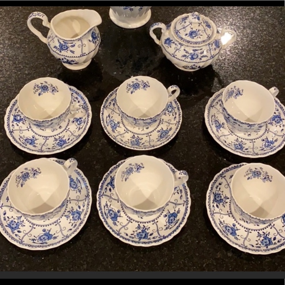 INDIES by Johnson Brothers Blue and White China.